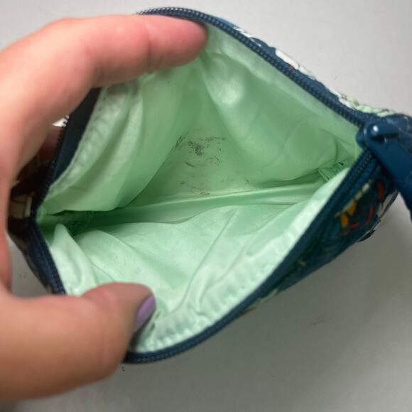 Vera Bradley Floral Bursts Print Compact Travel Cosmetic Pouch with Mirror - Picture 3 of 5